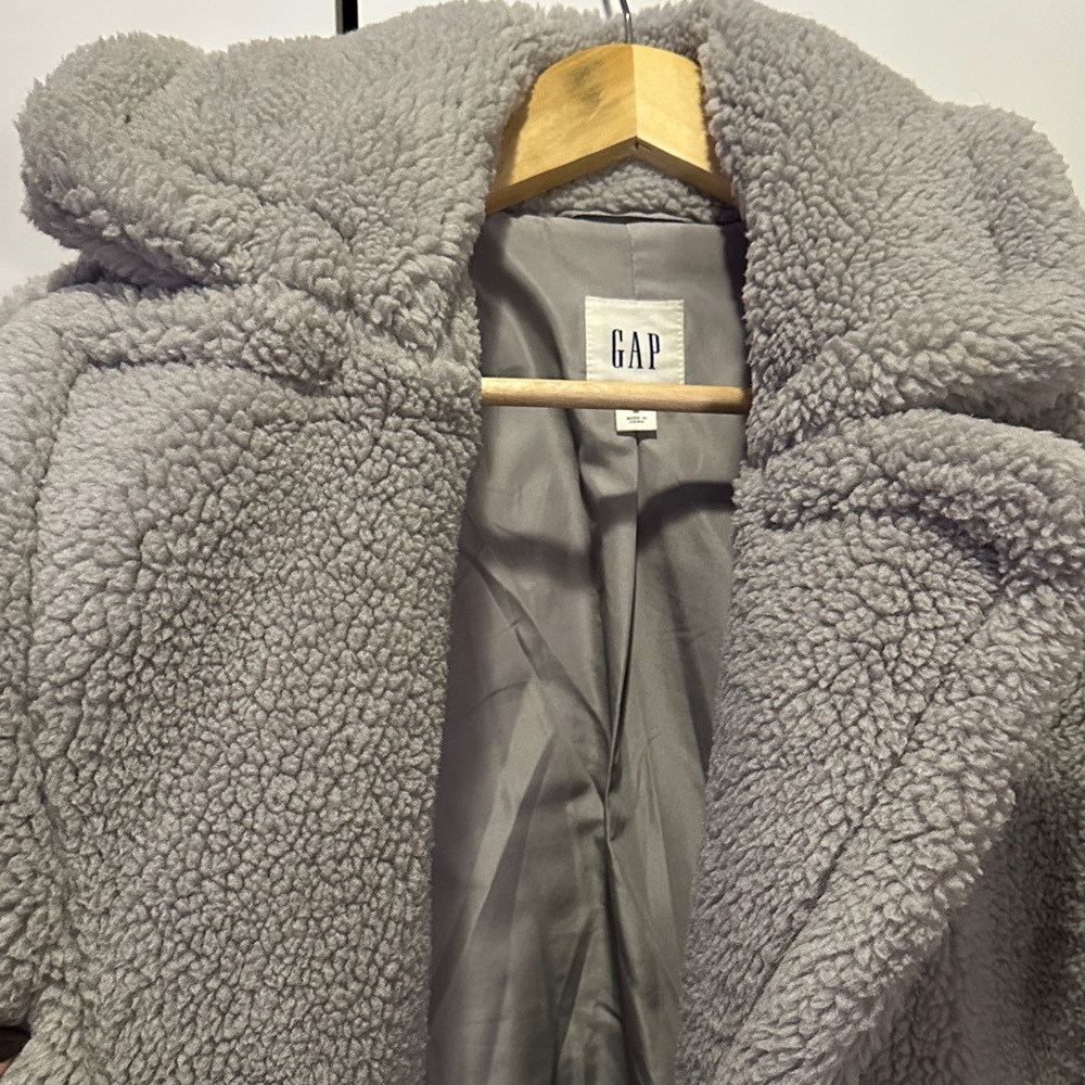 Gray Sherpa Coat - Picture 2 of 4